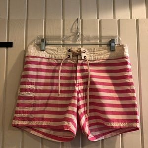 J Crew Pink & White Women's Board Shorts